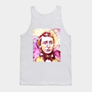 Henry David Thoreau Pink Portrait | Henry David Thoreau Artwork 13 Tank Top